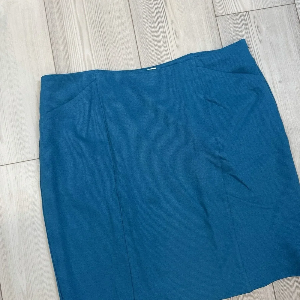 Cabi Skirt Womens‎ 14 Sigourney Pencil Straight Turquoise Office Stretch 3220